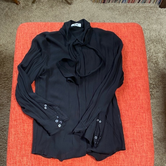 Acne Studios Tops - ACNE Gothic Goth Neck Tie Sheer Button Up Down Blouse
Detachable tie